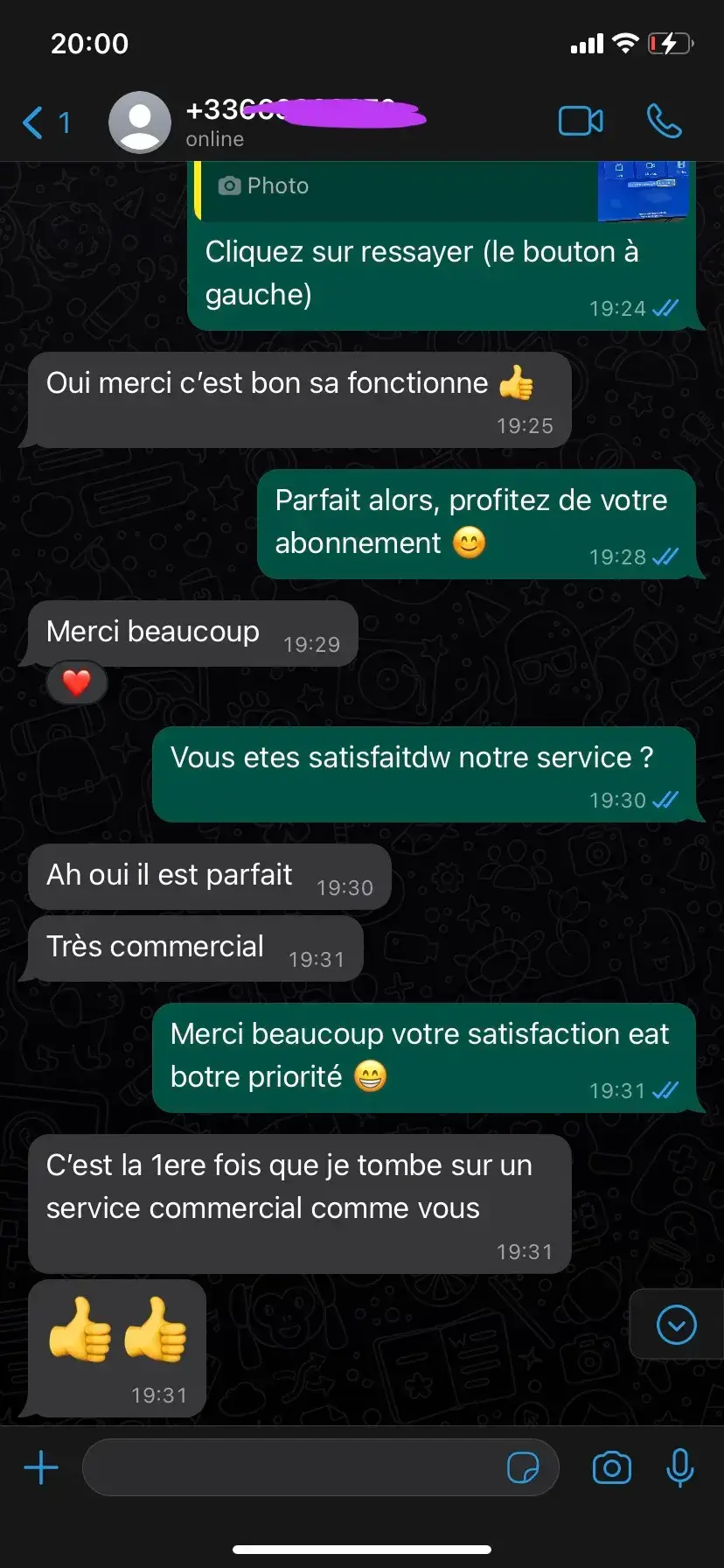 Diamond IPTV Premium zufriedener Abonnent weltweit